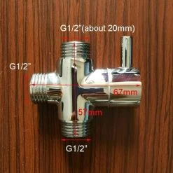 Diverter Valve, Male G1/2 Brass Faucet T Adapter Chrome Bathroom Shower Faucet Accessories Water Diverter 3 Way Male Fill Valve 11 Diverter Valve, Male G1/2 Brass Faucet T Adapter Chrome Bathroom Shower Faucet Accessories Water Diverter 3 Way Male Fill Valve -Comfort Bathroom Store 97928135 5