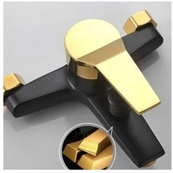 Black And Gold Shower Faucet Bathroom Faucet Single Handle Faucet 10 Black And Gold Shower Faucet Bathroom Faucet Single Handle Faucet -Comfort Bathroom Store 98628017 4