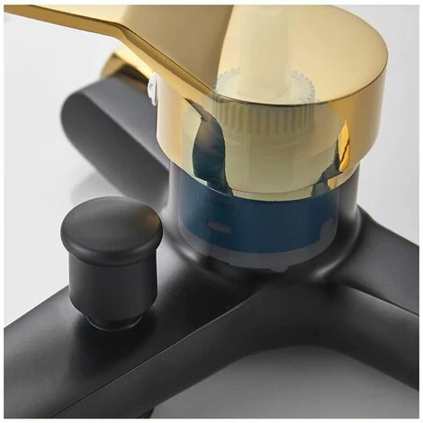 Black And Gold Shower Faucet Bathroom Faucet Single Handle Faucet 7 Black And Gold Shower Faucet Bathroom Faucet Single Handle Faucet - Image 5