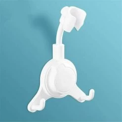 Adjustable Suction Cup Shower Head Holder With Hook, Detachable Wall Mounted Shower Head Holder, Waterproof Shower Head Holder, No Drilling 11 Adjustable Suction Cup Shower Head Holder With Hook, Detachable Wall Mounted Shower Head Holder, Waterproof Shower Head Holder, No Drilling -Comfort Bathroom Store 98629670 5