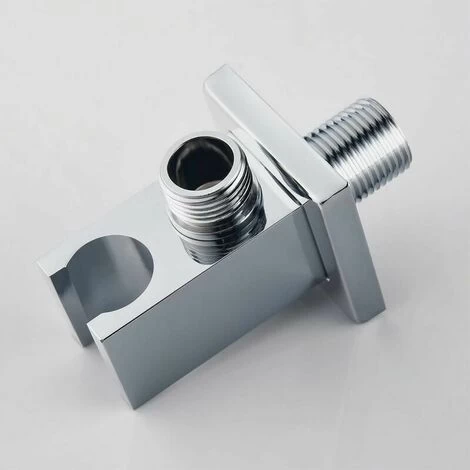 Chrome Plated Pipe Fitting With Shower Bracket, Keymark 1/2 Inch Square Brass Wall Connection Elbow, Shower Connection Elbow With Bracket, Sand Connection Wall Connection Do 7 Chrome Plated Pipe Fitting With Shower Bracket, Keymark 1/2 Inch Square Brass Wall Connection Elbow, Shower Connection Elbow With Bracket, Sand Connection Wall Connection Do - Image 5