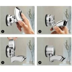 Shower Holder, Adjustable Shower Suction Cup, Wall Mounted Shower Head Holder, Bathroom Accessories -Comfort Bathroom Store 98631924 3