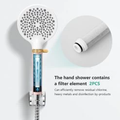 EMKE Shower Head And Hose Set Powerful Flow Shower Head Water Filter Shower 1.5M Hose IF And Red Dot Design Award-Winning Showerhead, Pink -Comfort Bathroom Store 98819568 4