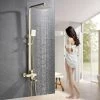 Shower Mixer Taps Shower Set Shower System 3-Function With Rainfall Shower Handheld Bath Tub Brushed Gold -Comfort Bathroom Store 99338373 1