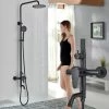 Shower System Black Shower Mixer Taps Shower Set 3-Function With Rainfall Shower Handheld Bath Tub -Comfort Bathroom Store 99338397 1