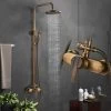 Antique Brass Shower System, Vintage Luxury Brass Shower Faucet Set, Shower Mixer Tap With Rainfall Shower Head, Handheld Shower, Rain Shower Mixer Set 2 Antique Brass Shower System, Vintage Luxury Brass Shower Faucet Set, Shower Mixer Tap With Rainfall Shower Head, Handheld Shower, Rain Shower Mixer Set -Comfort Bathroom Store 99338404 1
