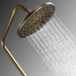 Antique Brass Shower System, Vintage Luxury Brass Shower Faucet Set, Shower Mixer Tap With Rainfall Shower Head, Handheld Shower, Rain Shower Mixer Set -Comfort Bathroom Store 99338404 4