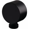 Orchid-Shower Outlet Shower Hose Fitting Round Wall Connection Elbow (Black) -Comfort Bathroom Store 99501601 1