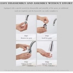 Touchless Smart Faucet With Motion Sensor Water Saving Faucet For Bathroom Kitchen Fits Silver -Comfort Bathroom Store 99502646 3