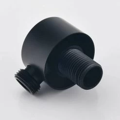 Rose-Shower Socket Shower Hose Fitting Round Wall Connection Elbow (black) -Comfort Bathroom Store 99510033 3