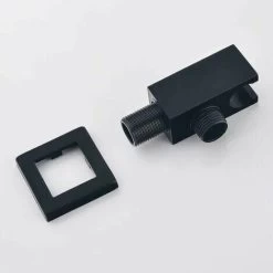 Snow-Wall Connection Elbow With Shower Bracket 1/2" Brass Square Fitting(Black) 8 Snow-Wall Connection Elbow With Shower Bracket 1/2" Brass Square Fitting(Black) -Comfort Bathroom Store 99515044 2
