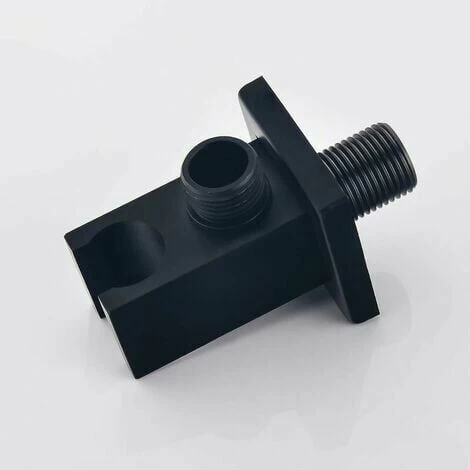 Snow-Wall Connection Elbow With Shower Bracket 1/2" Brass Square Fitting(Black) 5 Snow-Wall Connection Elbow With Shower Bracket 1/2" Brass Square Fitting(Black) - Image 3