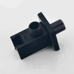 Rose-Wall Connection Elbow With Shower Bracket 1/2" Brass Square Fitting（Black） -Comfort Bathroom Store 99515615 3