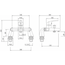 Essentials Bath Shower Mixer Tap -Comfort Bathroom Store 9976205 5