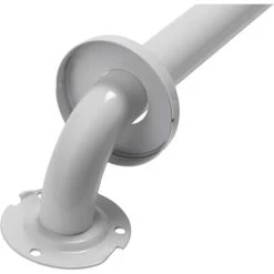 Croydex 60cm Stainless Steel Safety Grab Bar Rail, White -Comfort Bathroom Store 9985568 3